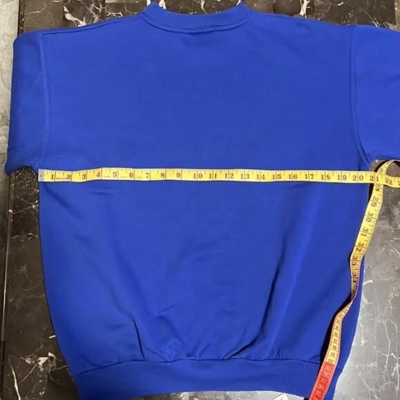 RARE 90s Vintage Northern Getaway Boys Blue Wolf Crewneck Winter Holiday Sweater - Picture 3 of 4